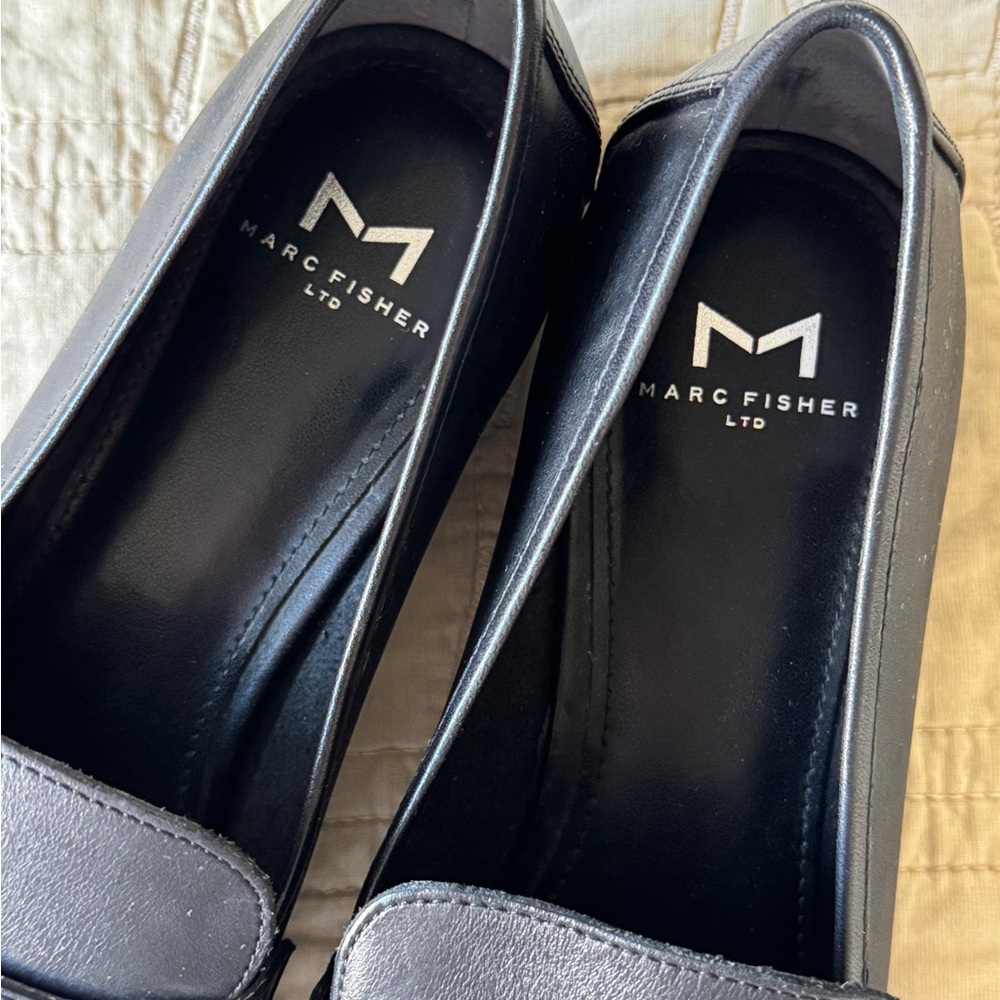 Marc Fisher Black Leather Loafers - Picture 5 of 5